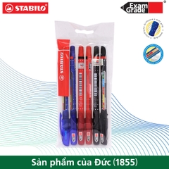 Bộ 6 bút bi STABILO Exam Grade BP588 nét 0.7mm