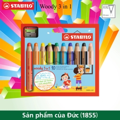 Bút chì màu STABILO Woody 3 in 1 CLK880 ( Hộp 10 màu)