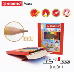 Combo hộp bút chì màu STABILO Swans 12 màu