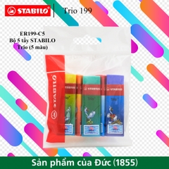 Bộ 5 tẩy STABILO Trio (nhiều màu)