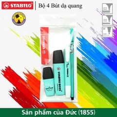 Bộ 4 Bút dạ quang STABILO BOSS PASTEL+PASTEL MINI+SWING COOL+ PEN68