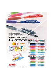 Bộ 1 bút chì bấm UNI CLIFTER 0.5mm (M5-118) + ruột chì 0.5mm-2B