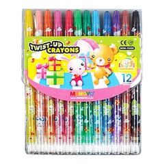 Bút sáp dầu xoay MUNGYO TWIST-UP CRAYONS 12 màu/vỉ (MTC12)