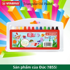 Vỉ bút sáp dầu STABILO Triangular Oil Pastel (loại 12 màu)