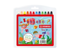 Vỉ bút sáp dầu STABILO Triangular Oil Pastel OP2624 (loại 24 màu)
