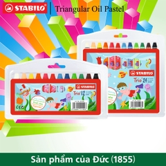 Bộ 2 vỉ bút sáp dầu STABILO Triangular Oil Pastels 12 cây + 24 cây (OP26-C2)