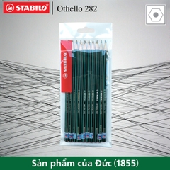 Bộ 10 cây chì gỗ phác thảo STABILO Othello 282 + tẩy ExamGrade ER196E (PC282-B10+)