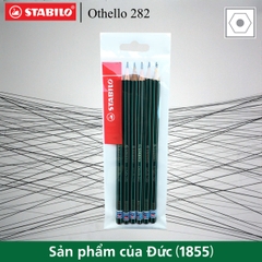 Bộ 6 cây chì gỗ phác thảo STABILO Othello 282 + tẩy ExamGrade ER196E (PC282-H6+)