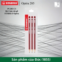 Bộ 3 bút chì gỗ STABILO Opéra 2B (PC285-C3)
