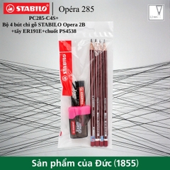Bộ 4 cây bút chì gỗ STABILO Opéra 2B