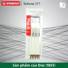 Bộ 6 cây bút chì gỗ STABILO Schwan 317 2B