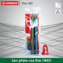 Combo 5 bút chì gỗ STABILO Trio 369 2B