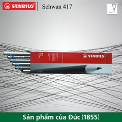 Hộp 12 bút chì gỗ STABILO Schwan 417 màu bạc
