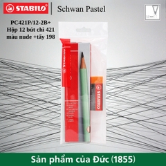 Bộ 12 bút chì gỗ STABILO Schwan Pastel 421 2B (hộp)