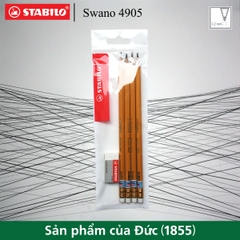 Bộ 4 bút chì gỗ STABILO Swano 4905 HB