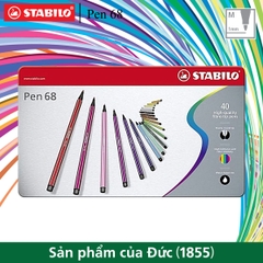 Bộ bút lông màu STABILO Pen68 1.0mm (40 màu/hộp thiếc)