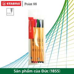Bộ 6 bút kim STABILO Point 88 0.4mm
