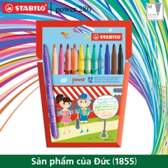 Bút lông đầu to STABILO Power PW280-12 (Hộp 12 màu)