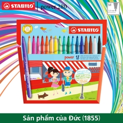 Bút lông đầu to STABILO power PW280-18 ( Hộp 18 màu)