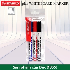 Bộ 3 bút viết bảng STABILO WhiteBoard đầu tròn/vuông 641/643