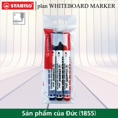 Bộ 3 bút viết bảng STABILO WhiteBoard đầu tròn/vuông 641/643
