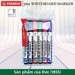 Bộ 6 bút viết bảng STABILO WhiteBoard đầu tròn/vuông 641/643