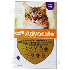 Advocate Cat over 4kg 0.8ml - thuốc trị nội ngoại kí sinh trùng cho mèo lớn hơn 4kg (BS)
