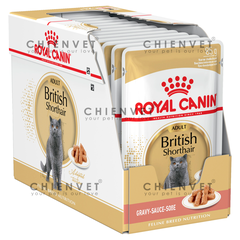 KM Royal Canin British Shorthair Adult 85gr (hộp 12 gói) - Pate cho mèo Anh lông ngắn