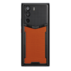 VERTU METAVERTU Orange Alligator Leather With Clous De Paris