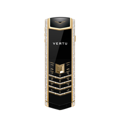 Vertu Signature V - Black Gold Diamond Iron Black Alligator