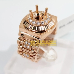 Vỏ nhẫn rolex vàng hồng 18k Au750