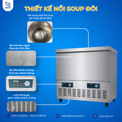 Tủ Giữ Lạnh Soup 2 Hộc 64L, KISTEM SWMJ-22R