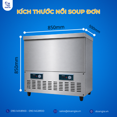 Tủ Giữ Lạnh Soup 2 Hộc 64L, KISTEM SWMJ-22R