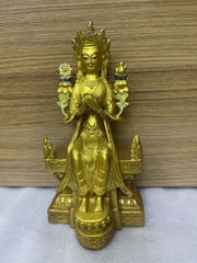 Tượng Phật Di Lặc Mật Tông Đồng Trơn 23x12cm