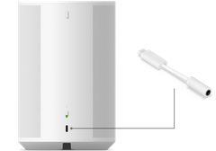 Sonos Line-In Adapter — Bộ Chuyển Đổi 3.5mm sang USB-C cho Era 100/300 (Trắng/Đen)