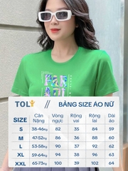 Áo thun nữ Cotton in màu Xanh Lá 04bP-PAR