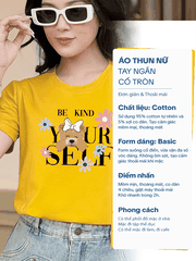 Áo thun nữ Cotton in màu Vàng V12-Your Self