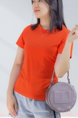 Áo Thun - Cam Tươi - Cổ Tròn - 03B