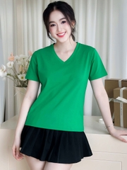 Áo thun nữ cổ Tim - Xanh Lá - BSA04