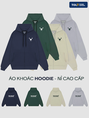 Áo Khoác Nỉ-Màu Xanh Rêu-In chữ THE BEAR-KII52-M19