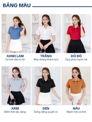 Áo thun PoLo Nữ - Cổ Bo Dệt - Màu Nâu - PLK29