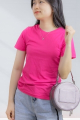 Áo Thun - Hồng Sen - Cổ Tròn - 02B