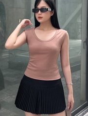 Áo thun sát nách nữ-Cổ Tròn-Nâu-SNB29