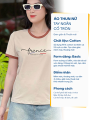 Áo thun nữ Cotton Màu Kem-K02