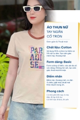 Áo thun nữ Cotton Màu Kem-K04-PAR