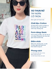 Áo thun nữ Cotton in màu trắng Z41-PAR