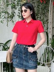 Áo PoLo Nữ - Đỏ Thẳm - PLM05