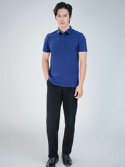 Áo PoLo Nam-Cổ Sơ Mi-Xanh Mực-PLM25