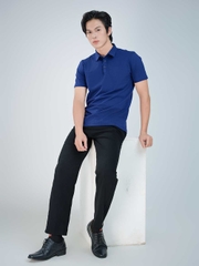 Áo PoLo Nam-Cổ Sơ Mi-Xanh Mực-PLM25