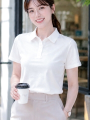 Áo polo nữ TOLI PLM46 – Cotton mềm, form suông thanh lịch, cổ sơ-mi gọn gàng, mặc đi làm & mỗi ngày